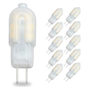 Pocektman 2W G4 Ampoule LED,Bi Pin Base, Boite lact&eacute;e, 20W Remplacement d'ampoule halog&egrave;ne, AC/DC 12V,&Eacute;conomie d'&eacute;nergie Lampe Bulb (Blanc froid 6000K,Pack de 10) (MINTOP2018, neuf)