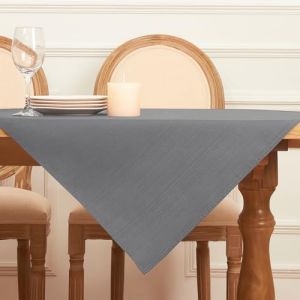 Softalker Nappe carr&eacute;e 80x80 Grise,Impermeable,Texture Lin,carr&eacute;e,Anti Tache,210 GSM Polyester pour f&ecirc;te,ext&eacute;rieur,Jardin,r&eacute;veillon,Nouvel an,Hiver,Automne,Noel,Table Basse,Balcon,Ronde Table (Softalker, neuf)