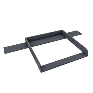 regalik Plan à Langer avec Plateau pour Hemnes d'IKEA, Extension pour Table à Langer pour Commode 50x160 cm, Amovible, Plan à Langer avec Façades Arrondies, Graphite (MMJMebel, neuf)