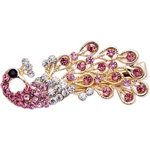 Épingles à cheveux de mariage faites à la main, épingle à cheveux de mariage, épingles à cheveux, épingle à cheveux mode femme fille coloré brillant cristal strass paon épingle à cheveux barrette bijo (ZPPXW, neuf)