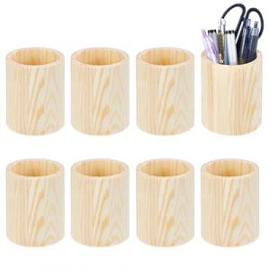BENECREAT 8 porte Crayon en Bois Pot à Crayons en Bois Organiseur de Bureau Rangement pour Bureau Usage Polyvalent Fournitures Scolaires (BENECREAT FR BOUTIQUE, neuf)