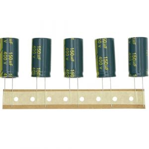 HUABAN 10 pi&egrave;ces 400V 150UF 18x35mm Condensateur &eacute;lectrolytique aluminium &agrave; enfichage Haute Fr&eacute;quence LOWESR avec gaine thermor&eacute;tractable verte 400 Volt 150 UF (SHEN ZHEN ERIC ELECTRONICS TECHNOLOGY LIMITED, neuf)