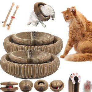EHOTER Kitty Kurlz, jouet pour chat Kitty Kurlz 2024 en accordéon pour chat, jouet en accordéon pour chat, jouet en accordéon pliable pour chat, jouet accordéon pour chat avec balle (2 pièces) (EHOTER Décor, neuf)