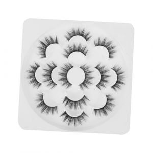 ELAYARD 7paires Faux Cils Naturels Fibres Synth&eacute;tiques Pour Maquillage Des Cils Boucl&eacute;s Faux Denses (Heyyii, neuf)