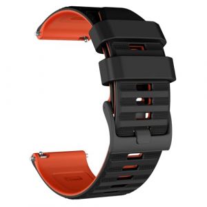 MYSNBKN 24mm bracelets montres en silicone pour hommes femmes, bracelet de remplacement pour Suunto 9/9 Baro/D5/D7/Spartan Sport/Wrist HR/Traverse 24mm/Smartwatch 2 SW2 (MYSNBKN-FR, neuf)