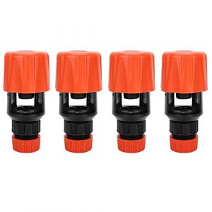 SagaSave Lot de 4 connecteurs de robinet de cuisine réglables pour intérieur - Connecteur universel pour tuyau d'arrosage - Connecteur de tuyau et d'irrigation - Orange (Senriseuk, neuf)