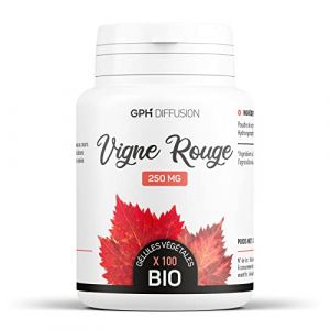Vigne rouge feuille BIO | 250 mg | JAMBES | 100 Gélules Végétales (123PLANTES, neuf)