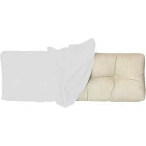 Housse de Coussin pour Banc de Jardin 100x50 100x40 130x50 80x40, Housse de Rechange pour Coussin de Dossier avec Fermeture &Eacute;clair, &eacute;pais 10cm, Tissu de lin pour Chaise, Banc(Blanc,120x45x10cm Thick) (JANNE TORRY, neuf)