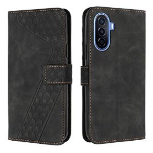 OKZone Coque pour Huawei Nova Y70/Y70 Plus, Etui Protection Housse Premium en Cuir PU Portefeuille &Eacute;tui T&eacute;l&eacute;phone [Fermoir Magn&eacute;tique] [Fentes pour Cartes] Flip Case（Noir (OKZone EU Store, neuf)