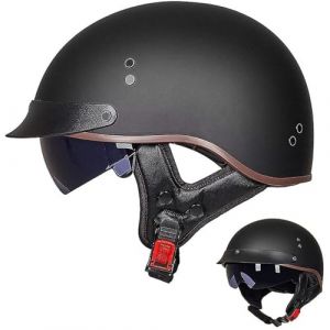 EBAYIN Casque Moto Homme Homologué Casque Bol Homologué Casque Moto Vintage Casque Jet pour Moto Casque Scooter Homme ECE Homologué Pilote Jet Casque Personnalité Casque de Moto,H-M=（57~58cm） (GAOSHUXIA666, neuf)