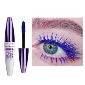 Mascara télescopique violet 5D pour les yeux,Imperméable à l'eau,Longue durée,Effet bouclé,Mascara anti,clump,Effet faux cils,Utilisation pour cosplay (Tuyau blanc - Bleu) (BENstore, neuf)