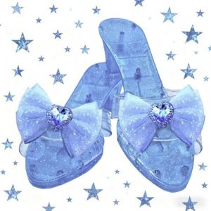 Chaussures Princesse Fille, Chaussures Princesse Habill&eacute;es Crystal, Cosplay Chaussuress &Agrave; Talons Hauts Enfant, Deguisement Princesses Fille Accessoires Pour Sc&egrave;ne, S&eacute;ances Photo, Danse(bleu) (datzskj, neuf)