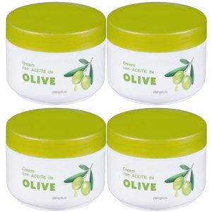 Lot de 4 crème pour le corps à l'huile d'olive 1000 ml. Deliplus | Pour tous types de peaux | Pack 4 pots x 250 ml. (productospeluquerialowcost, neuf)