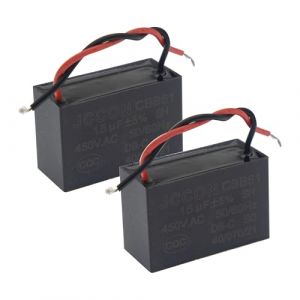(Paquet de 2) CBB61 450V AC 15UF 5% 50/60Hz Condensateur de marche en polypropyl&egrave;ne m&eacute;tallis&eacute; pour le d&eacute;marrage du moteur d'un ventilateur de plafond (SHEN ZHEN ERIC ELECTRONICS TECHNOLOGY LIMITED, neuf)