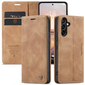 Caseme Coque pour Samsung Galaxy S8 Plus + 2 Pi&egrave;ces Verre Tremp&eacute;,Etui Protection Housse Premium en Cuir PU, [Emplacements Cartes], Pochette Flip Case - Marron (WenBaby, neuf)