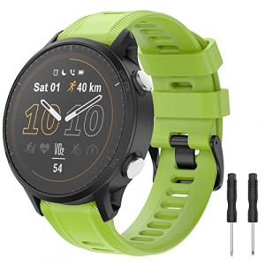 MYSNBKN Bracelet de montre pour Garmin Forerunner 955/Forerunner 945/Forerunner 935, bracelet de montre sport en silicone 22 mm pour Fenix 5/Fenix 5 Plus/Quatix 5 (MYSNBKN-FR, neuf)