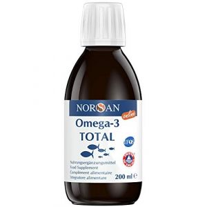 NORSAN Premium huile de poisson omega 3 Total Nature hautement dos&eacute; 200 ml / 2.000mg d&rsquo; omega 3 dose journali&egrave;re/fish oil omega 3 1120mg EPA & 536mg DHA/huile poisson avec 800 IU de vitamine D3 (NORSAN, neuf)
