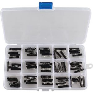 Fasizi Lot de 75 résistances réseau à 9 broches 15 valeurs 2,54 mm 100 Ohm-100 K ohm (FASIZI EU, neuf)
