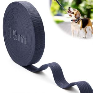Mbsomnus 15M Sangle Couture Nylon Bleu Marine Sangles Coton 20 mm Ruban de Sac à Dos Polyester Sangle Sac Bandouliere au Mètre pour DIY Tissu Ceinture Sacs à Main pour Chiens Bagages Cadeau Voyage (CZDZ, neuf)