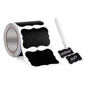 sunn Lot de 150 &eacute;tiquettes pour tableau noir, effa&ccedil;ables, r&eacute;utilisables, rectangulaires, avec 1 stylo &agrave; craie liquide (LiLaAo, neuf)