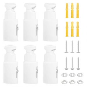 Vulcyxa 6 Pièces Fixation Seche Serviette, Support Seche Serviette, Attache Seche Serviette, Compatible Radiateurs Droits et Courbes, Distance Réglable, ABS Résistant à la Chaleur et Humidité (Shenzhenshifengjunkejiyouxiangongsi, neuf)