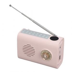 Enceinte miniature à énergie solaire portable sans fil avec lumière LED pour l'extérieur Voyage ABS 10,8 x 5,4 x 7,6 cm (rose) (FEEL YAN, neuf)
