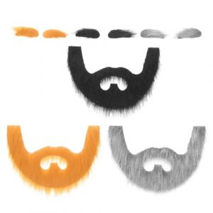 BESPORTBLE 3ensembles Fausse Barbe Autocollante Sourcils à Accessoires Pour Déguisement De Nain Costume Halloween Cosplay Fête De Gnome Vieil Homme Fournitures De Déguisement (Giovanna Baillie, neuf)