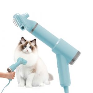 Peigne à cheveux - Sèche-cheveux avec brosse, sèche-cheveux pour chien | Séchoir silencieux pour animaux de compagnie, épilation avec un bouton, 3 températures, idéal pour chiens et chats (guardertu, neuf)