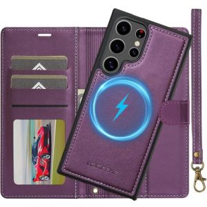 Coque pour Samsung Galaxy S25 Ultra 5G, 2 en 1 Amovible Housse en Cuir Etui Folio à Clapet Dragonne, Portefeuille RFID Blocage,Béquille, Fentes pour Cartes,Folio Magnetique Etui pour Samsung S25 Ultra (Nshkeji, neuf)