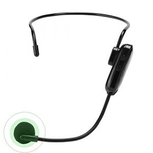 Annadue Microphone sans Fil UHF, Micro Serre-t&ecirc;te &agrave; Transmission sans Fil avec &eacute;metteur Rechargeable et r&eacute;cepteur 3,5 mm pour amplificateur de Voix, Haut-Parleur de sc&egrave;ne, enseignement, etc. (Annade2020, neuf)