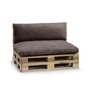 Gutekissen, Coussin pour canapé de Jardin, Coussin d'assise, Coussin pour Le Dos, rempli d'un Insert en granulés de pulirethane PWL (Set (Coussin d'assise 120x80 +Dossier 120x40), Marron foncé) (FavreShop, neuf)