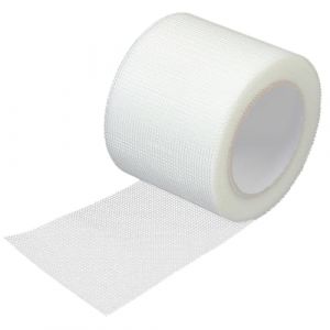 Xyvor Tissu en Fibre de Verre Rouleau, Bande Auto-Adhésive en Fibre de Verre, Bande Placo, pour le Remplissage des Fissures et la Réparation de Cloison Sèche(10 cm x 30 m) (ruifankai, neuf)