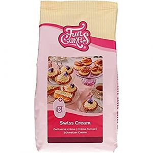 FunCakes Mix pour Cr&egrave;me Suisse, facile &agrave; utiliser, d&eacute;licieux pour le remplissage de g&acirc;teaux, cupcakes et autres friandises, ajoutez uniquement de l'eau, Halal. 500 g. (Univers Cake, neuf)