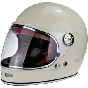 Viper F656 Full Face Motorcycle Motorbike Helmet ECE 22.06 Approved Vintage Motorbike Helmets for Adult Men and Women Touring Urban Bike Safety Wear Full Face Helmet (Cream,S) (riderwear, neuf)