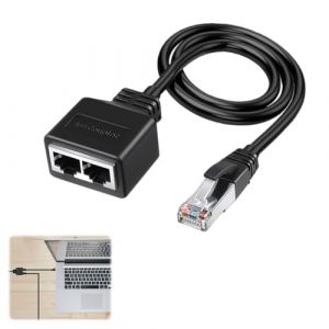 Doubleur RJ45, Repartiteur Cable Ethernet RJ45, 1 Mâle vers 2 Femelles Adaptateur Multiprise Ethernet, Répartiteur RJ45, Multiprise Ethernet, Double Prise Ethernet, pour Cat5 Cat5e Cat6 Cat7 (SUSAN ALICE MORROW-, neuf)
