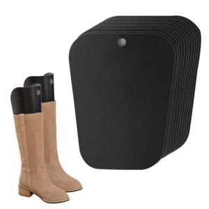 HOMURY Lot de 12 (6 paires) d'embauchoirs de bottes : embauchoirs noirs, inserts en forme de bottes de 25,4 cm, r&eacute;utilisables, pour femmes, support de bottes hauts pour femmes (26 cm), Noir , 10 Zoll (CAUSEWAY CONSTRUCTINO, neuf)