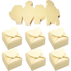 Boite Dragees Mariage,50 Bo&icirc;tes &agrave; Drag&eacute;es Bapt&ecirc;me,bo&icirc;te &agrave; bonbons en papier,Bo&icirc;tes de Faveur de Mariage,pour Mariage, Anniversaire, Bapteme, Communion, Graduation, F&ecirc;te, No&euml;l (Wuuooei Direct, neuf)