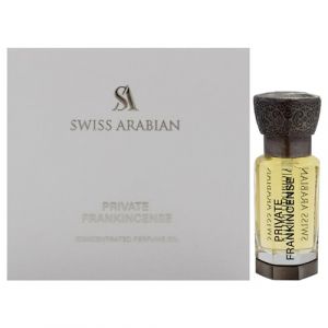 Swiss Arabian Private Frankincense Concentrated Perfume Oil Unisex 12ml &ndash; Un M&eacute;lange Majestueux d'Encens, de Oud et de Bois de C&egrave;dre &ndash; Pour le V&eacute;ritable Connaisseur (Swiss Arabian France, neuf)