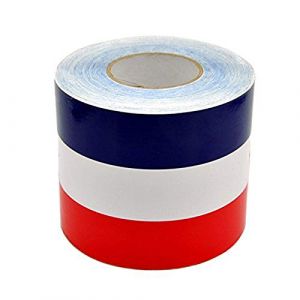 NewL Sticker pour Pare-Chocs Avant et arri&egrave;re Motif Rayures M 15 cm x 250 cm (Autocollant &agrave; Rayures pour Le Drapeau fran&ccedil;ais) (NewL, neuf)