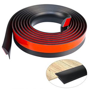 Barre de seuil adhesif seuil de porte en vinyle profil de transition pour sol et moquette bande de transition pour moquette compensation de hauteur inférieure à 5mm (6m, noir) (Yongyam-EU, neuf)