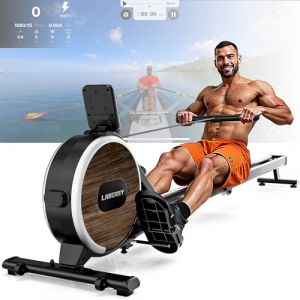 LABGREY Rameur d'Appartement Magnétique, Rameur Musculation, Bluetooth Rowing Machine, Rails Silencieux, Écran LCD, Capacité Maximale 158 kg (R1-Magnétique) (LABGREY-FR, neuf)
