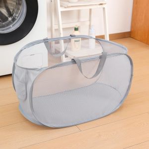 KIAYOO Panier &agrave; Linge Pliable, Corbeilles &agrave; Linge Pop Up Laundry Baskets Sac &agrave; Linge,Paniere a linge sale avec Manipuler pour Salle de bain Chambre &agrave; coucher Buanderie Chambre d'enfant Voyage, Gris (KIAYOO, neuf)