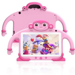 Tablette Enfants 7 Pouces Tablette PC pour Enfants avec WiFi, écran IPS HD, App Pré-Installé Jeux éducatifs pour Enfant 64 Go Extension 2Go RAM 32Go ROM Tablette Éducative avec Kid-Proof Étui (Rose) (zcobro, neuf)