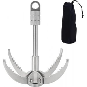 AOIQTTJNB Grappin avec 4 Griffes Griffes Pliantes en Acier Inoxydable Antid&eacute;rapant Griffe d'escalade Crochet d'escalade &Eacute;quipement d'escalade Charge maximale 500kg (Disicai limited company, neuf)