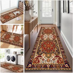 Tapis de Passage Long Tapis de Couloir Antidérapant 50 x 200 cm Tapis de Cuisine Lavable en Machine Tapis d Entree Interieur Tapis Salle de Bain Tapis Couloir Long Moderne pour Cuisine Salon Bureau (xueleixinrzbhd, neuf)