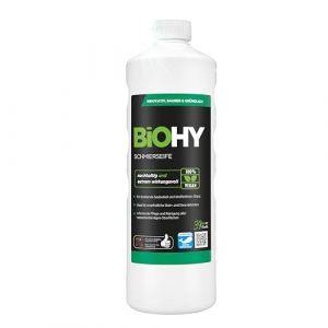BiOHY Savon doux (Bouteille de 1l) | Nettoyant pour sols CONCENTR&Eacute; | applicable sur caoutchouc, linol&eacute;um, parquet, PVC, pierre | Ingr&eacute;dients naturels (Schmierseife) (bioreiniger24com, neuf)