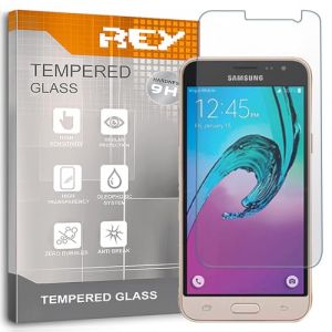 REY Verre Trempé pour Samsung Galaxy J3 2016, Protecteur d'écran qualité supérieure (REY ®, neuf)