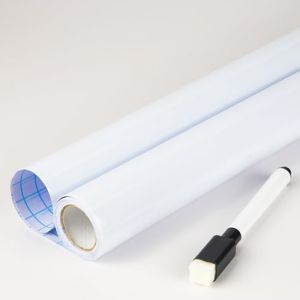 JOLIHOME Tableau Blanc Auto-Adhésif Chalk Board Sticker Mural Rouleau Étanche Amovible Autocollant Blanc Tableau Blanc Papier pour Home Office School Tableau Blanc Restaurant Menu 90x400cm (JOLIHOME, neuf)