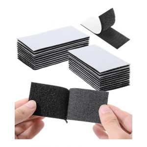 KGDUYC 20 Pièces Scratch, Scratch Autocollant Double face, Crochet et Boucle, Collant, Bande, Ruban auto-Adhésif Crochet et Boucle Collant (crochet de 1,5 m + boucle de 1,5 m) - noir (Qertyias OÜ, neuf)