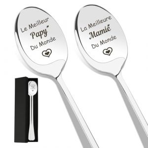Cdeau Mamie Cuillere a Cafe Cadeau Grand Mere Cadeau Grand Pere Cadeau Papy Cadeau Pour Mamie Cadeau Anniversaire Mamie Cadeau Anniversaire Papy Cadeau Fete Des Grand Pere Cadeau Fete Des Grand Mere (jundakeji-EU, neuf)